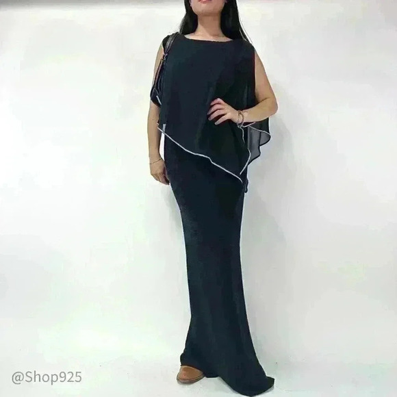 Inverted V One Piece Flow Dress with stone details - Picture 7 of 9